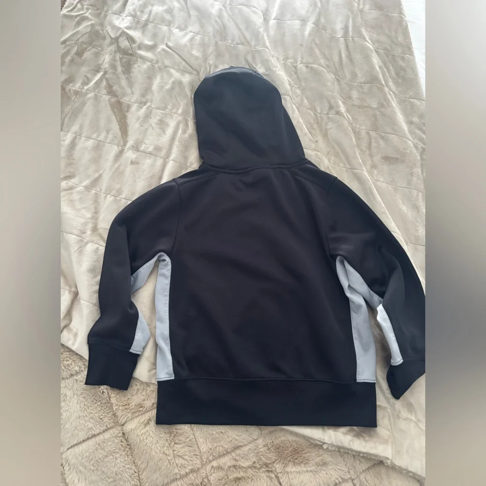 Nike Black and Gray Kids Hoodie with Yellow Accents